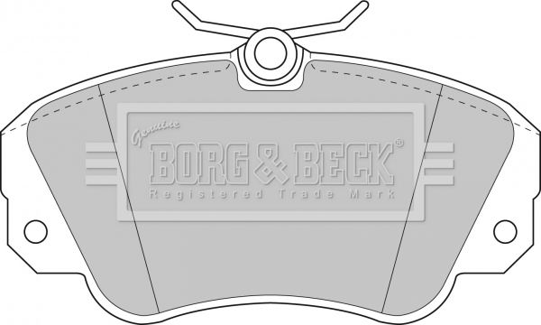 BORG & BECK Комплект тормозных колодок, дисковый тормоз BBP1448